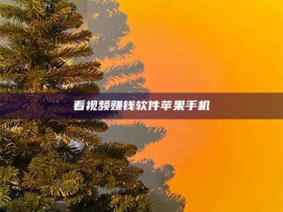 阳江看视频赚钱软件苹果手机